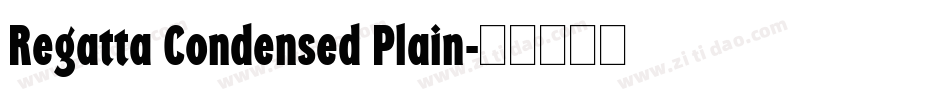 Regatta Condensed Plain字体转换